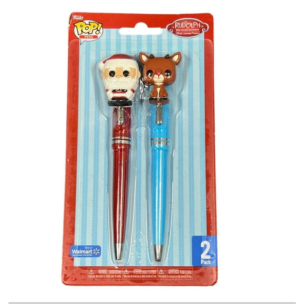 Funko POP Pens Christmas Rudolph The Red Nosed Reindeer & Santa Official 2pk NEW
